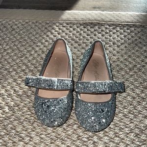 Age of Innocence Glitter Bow Ballerina Flats Sparkle size 24